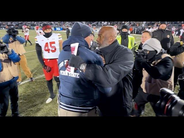 Penn State's James Franklin Confronted By Maryland's Mike Locksley