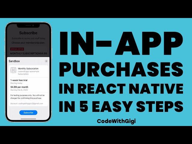 React Native - Add In-APP Purchases to iOS in 5 easy steps