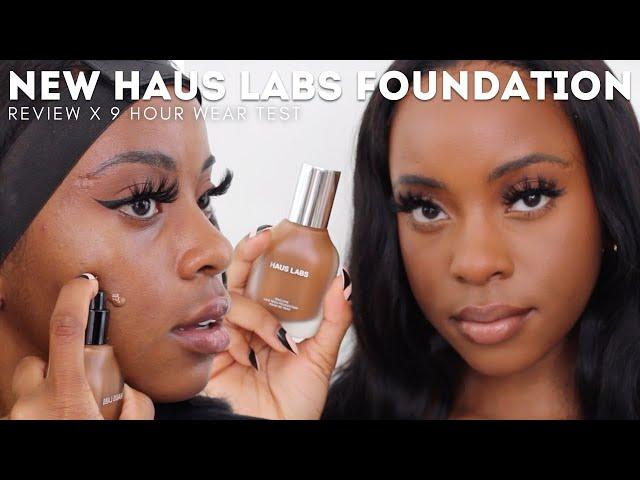 TRYING THE NEW HAUS LABS TRICLONE SKIN TECH FOUNDATION ON DRY SKIN | REVIEW x WEAR TEST | FAIITHIEG