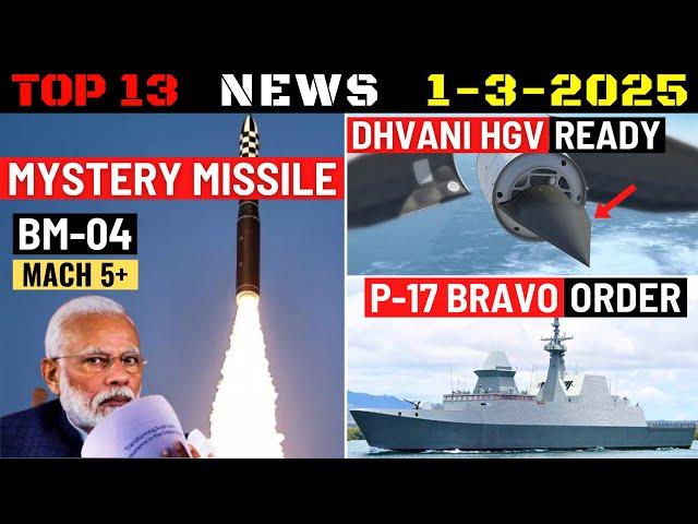 Indian Defence Updates : Mystery Hypersonic Missile,Dhvani Hypersonic Glide,7 P-17B Frigates Order