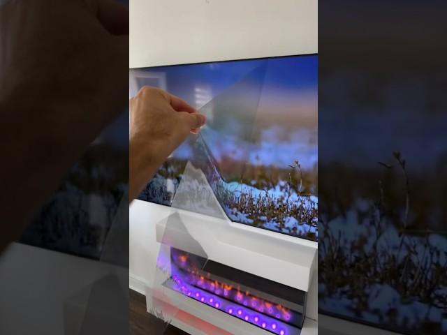 the SIZE? #tvscreen #screenpeel #tvmount #tvbracket #tvs #fireplace #bigtvs #tvs #tvwall #av