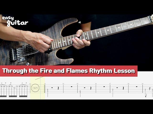 DragonForce - Through the Fire and Flames Guitar Lesson With Tab Part 1/2(Slow Tempo)