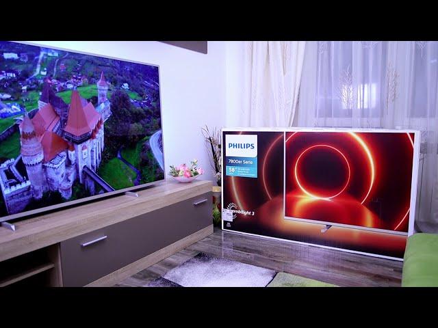 Philips 58PUS7805/12 Smart TV Saphi Ambilight 3 ~ Unboxing & Setup Initial