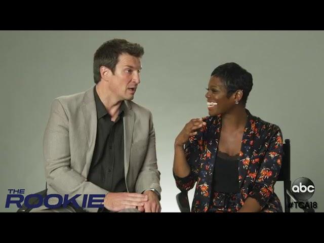 Nathan Fillion and Afton Williamson answering questions