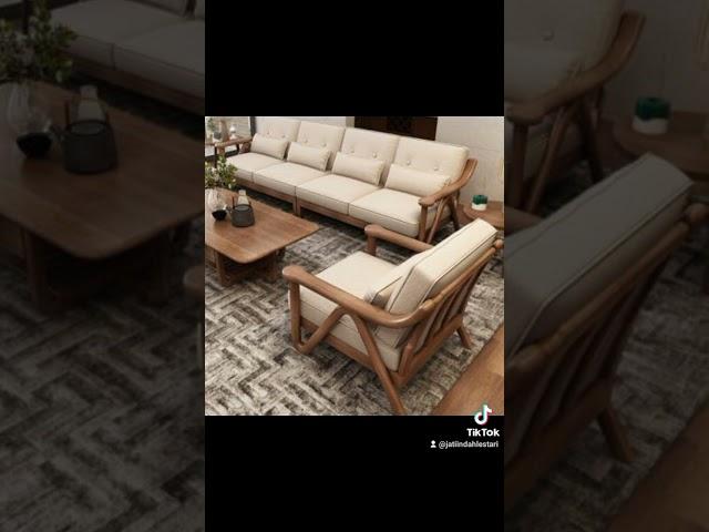 kursi tamu minimalis kayu jati solid
