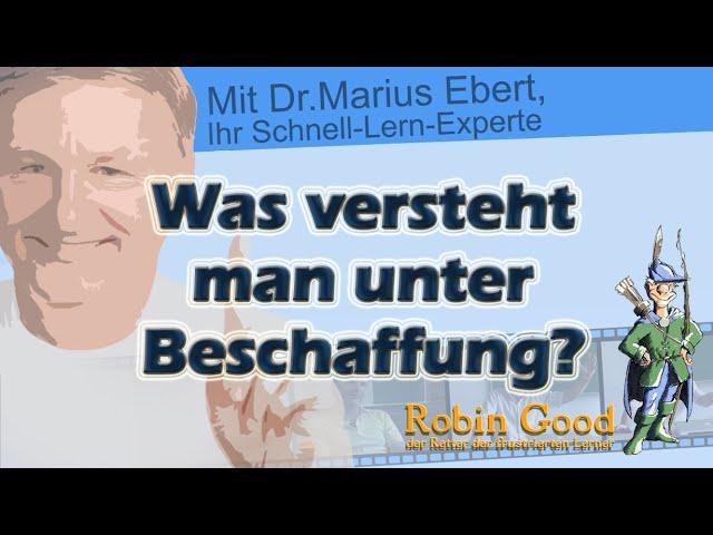 Was versteht man unter Beschaffung?