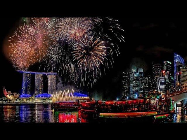 Quốc Khánh Singapore Lần Thứ 58 ~ National Day Rehearsal Fireworks in Singapore || Tuoi Singapore