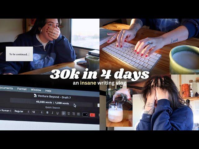 writing vlog 🪞 *30k in 4 days, a productive and chaotic writing challenge*