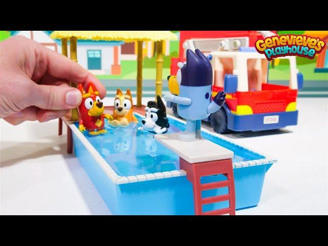 Bluey Gets a New Student and Plays with a New Firetruck - Toy Learning Video for Kids!