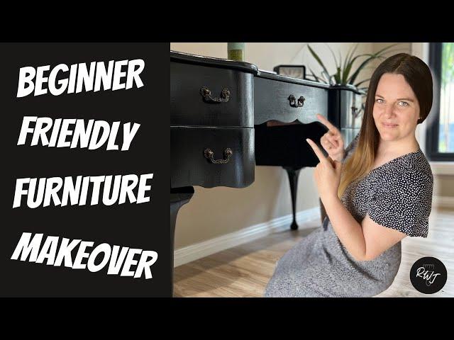 Step-by-Step Furniture Makeover Tutorial for Beginners | Painting Veneer Furniture