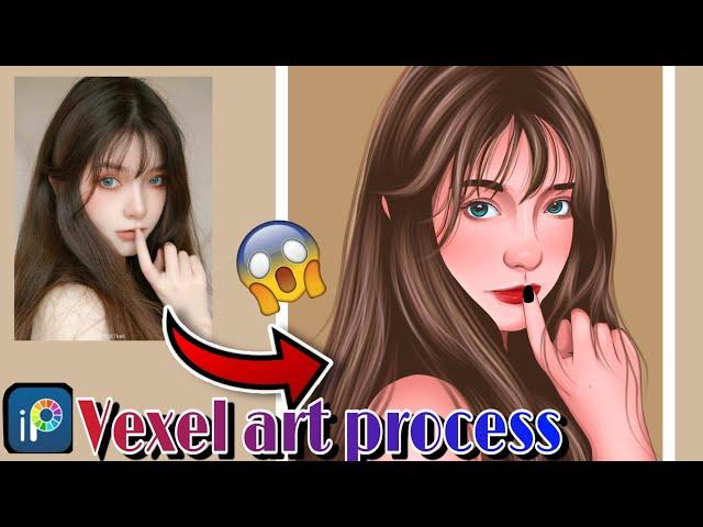 VEXEL ART Ibis Paint X | easy vexel art full tutorial 