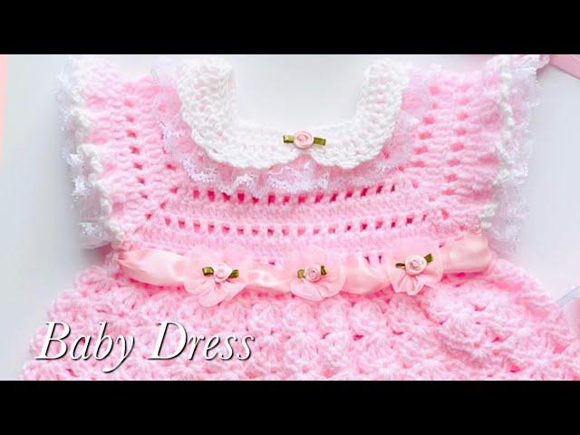 Easy crochet baby dress, crochet baby frock in various sizes CROCHET BABY SET @CrochetForBaby