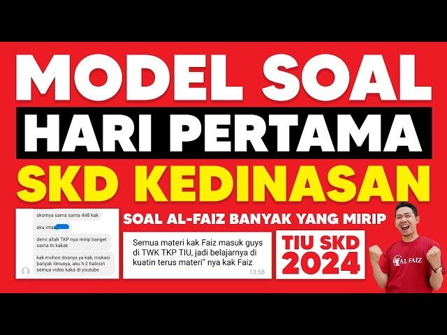 SOAL TIU SKD CPNS DAN KEDINASAN 2024 BERDASARKAN PENGALAMAN PESERTA HARI PERTAMA