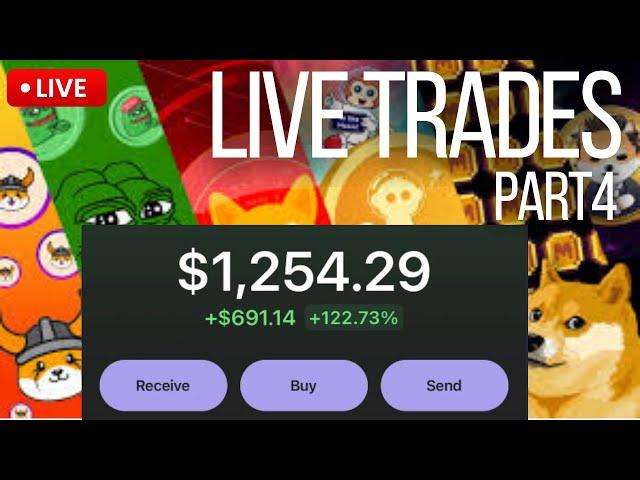 LIVE MEMECOIN TRADING 0.5 SOL - 50 SOL