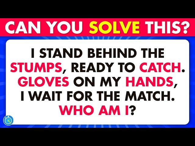 Can You Solve  These 25 CRICKET RIDDLES? | Cricket Quiz