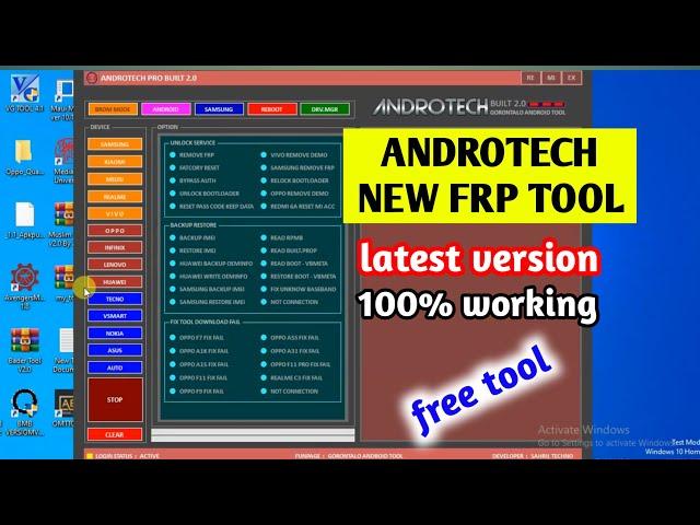 Androtech pro new frp unlock tool | oppo, vivo, realme, xiaomi, samsung frp bypass tool 2024