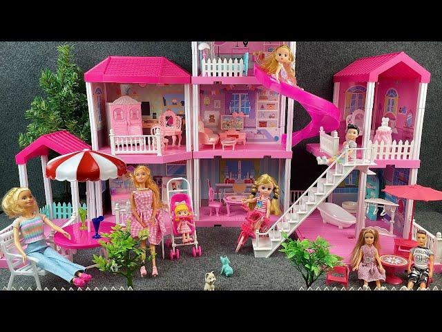 10 Minutes Satisfying with Unboxing Barbie Dream House,With Swimming Pool & Slide ASMR Review Toys