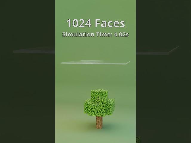 Minecraft Tree vs Cloth Simulation  | Satisfying 3D Animation