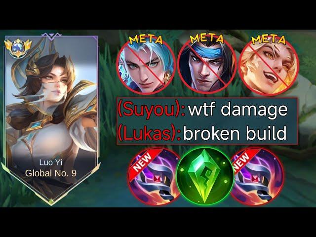 FINALLY! LUO YI BEST BUILD & EMBLEM TO SOLO RANK IN 2025 | NEW SEASON 35 | MLBB