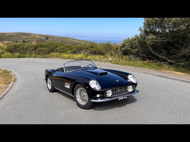 Driving a Ferrari 250 GT California Spyder in the Hills of San Francisco.