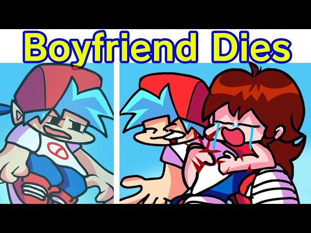 Friday Night Funkin' but Boyfriend Dies | Goodbye World + Cutscenes (FNF Mod/Daddy Dearest kills BF)