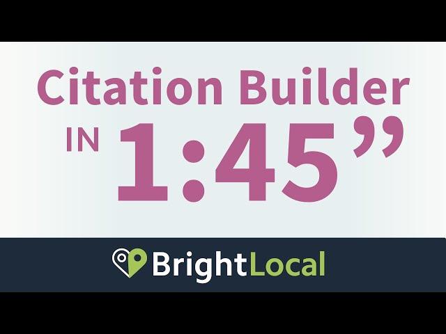 BrightLocal - Citation Builder