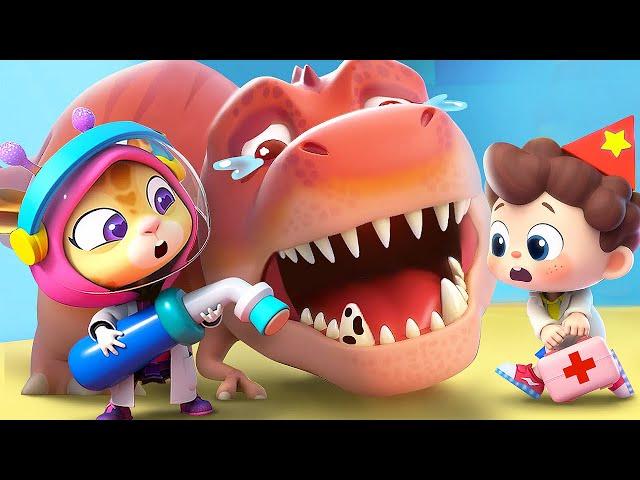 T-rex Has a Toothache| T-rex is Coming | Good Habits | Kids Songs | BabyBus