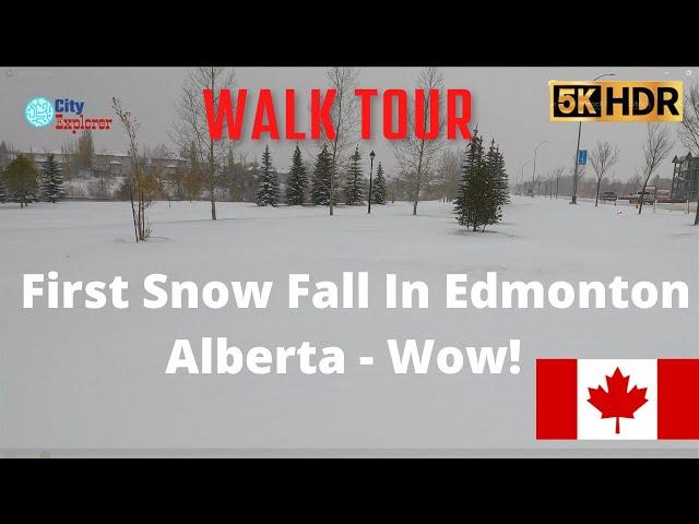 First Snow Fall In Edmonton Alberta - Wow! This is Huge Snow  #snow