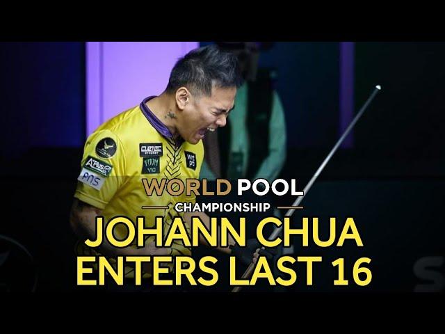 Johann Chua Advanced to Last 16 in World Pool Championships 2024 | Johann Chua defeats Max Lechner