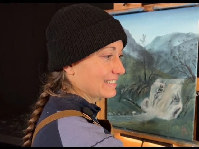 Oil Painting Tutorial “Whispering Emerald Falls" #27 by Kaylee Rakowski