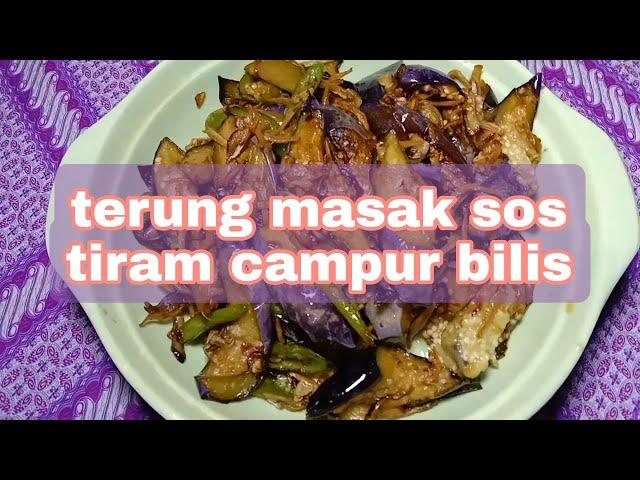 resepi mudah terung masak sos tiram campur bilis #Aktiviti17 suri rumahtangga#