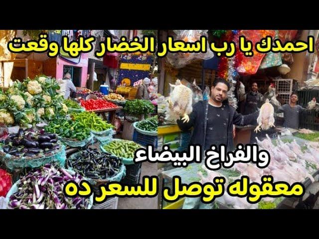 مفاجاه انخفاض 6 مارس اسعار الخضار كلها وقعت بسبب الامطار واسعار الفراخ البيضاء واللحمه والسمك صددمة