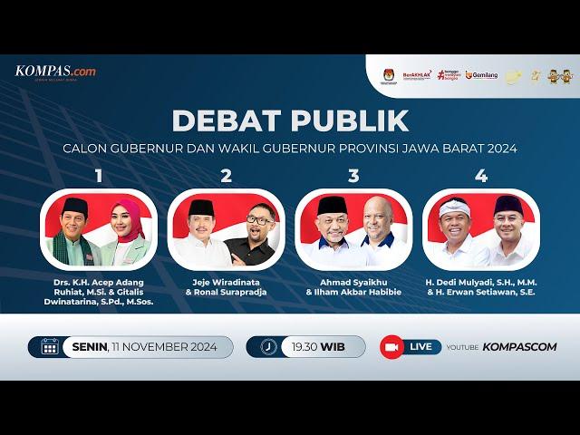 LIVE - Debat Pertama Calon Gubernur dan Wakil Gubernur Jawa Barat 2024