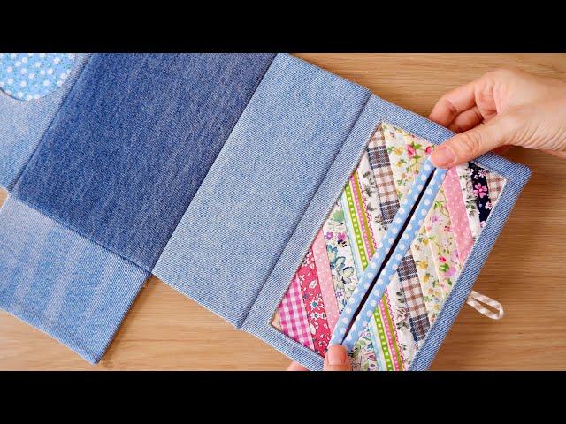 Sewing Projects For Scrap Fabric #46 | Mixing Of Scraps And Old Jean Gives A Great Result