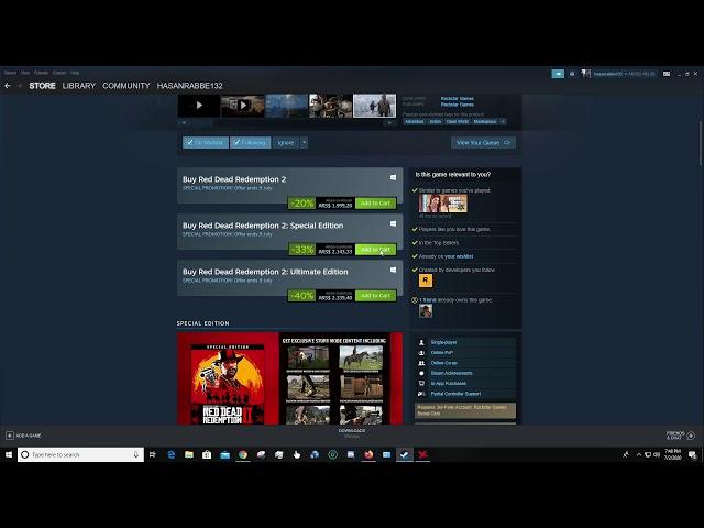 HOW TO BUY RED DEAD REDEMPTION 2 FROM STEAM.