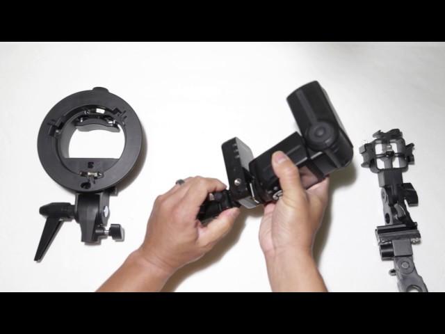 Review of Flash/Speedlist Brackets for light stand (E-Type, S-Type, B-Type and Triple shoe bracket)