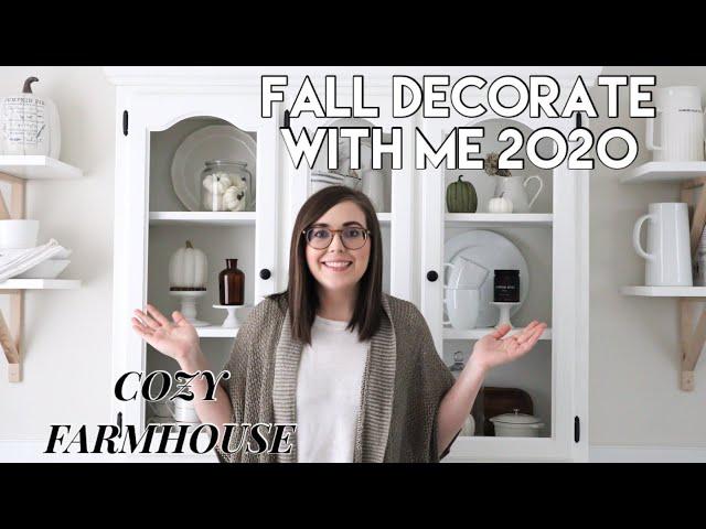 FALL DECORATE #WITHME 2020 | FARMHOUSE HUTCH DECOR | SHELF STYLING | HOUSE + HOLM