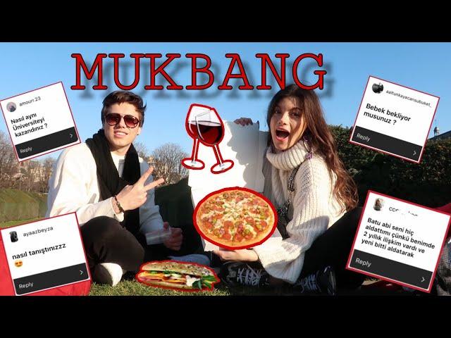 SORU CEVAP MUKBANG#2 (Nasıl Tanıştık? Ne zaman evleniyoruz? Aldatıldım mı?) Paris'te Pizza Piknik