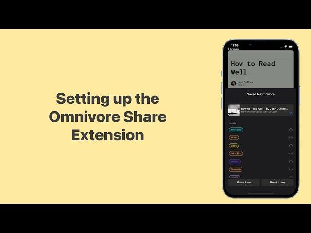 Setting up the Omnivore Share Extension