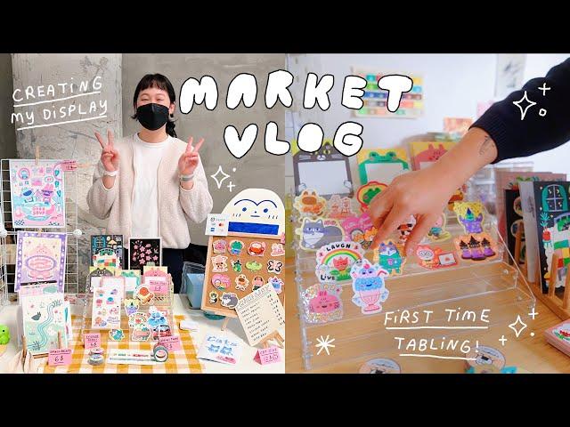 MY FIRST ART MARKET  creating my display, market prep  art vlog