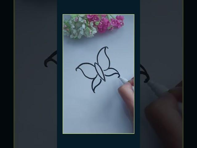 How to Draw Butterfly  | Easy Butterfly Drawing #butterfly #drawing