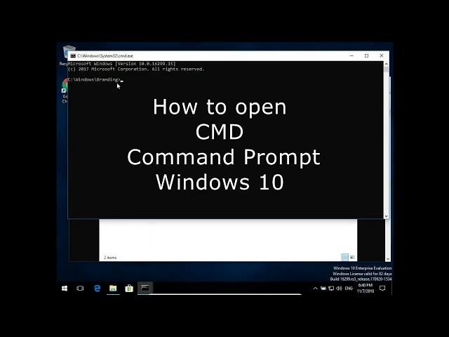 How to open CMD Command Prompt Windows 10