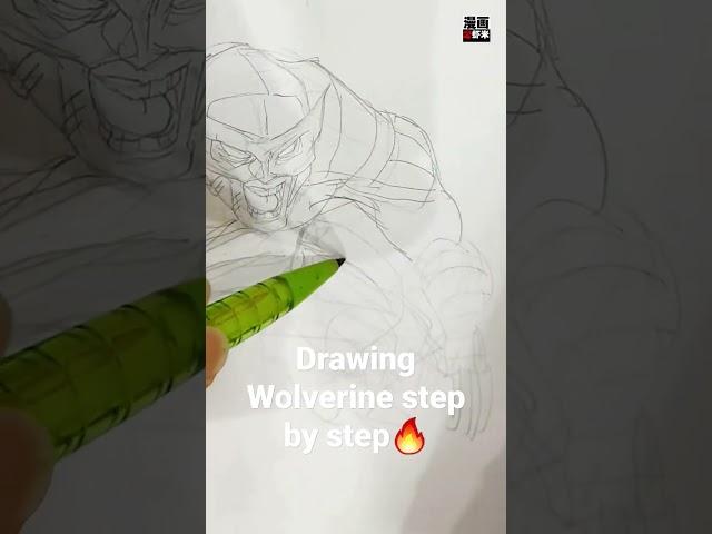 Step by step drawing Wolverine #marvel #xmen #shorts