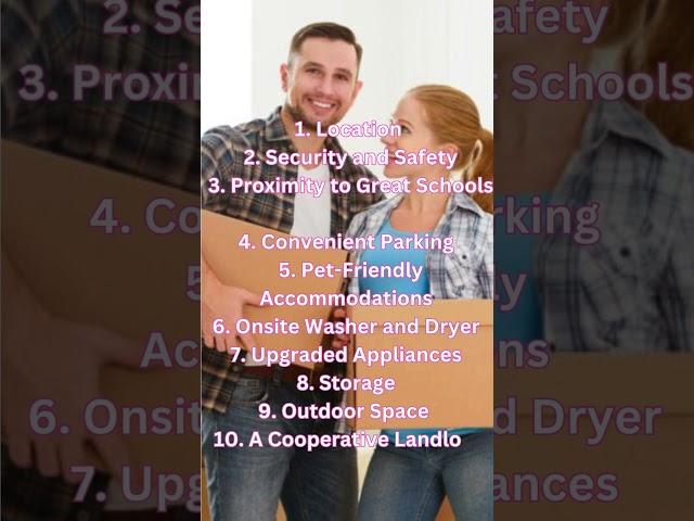 Top 10 Things Tenants Looking for in a Rental