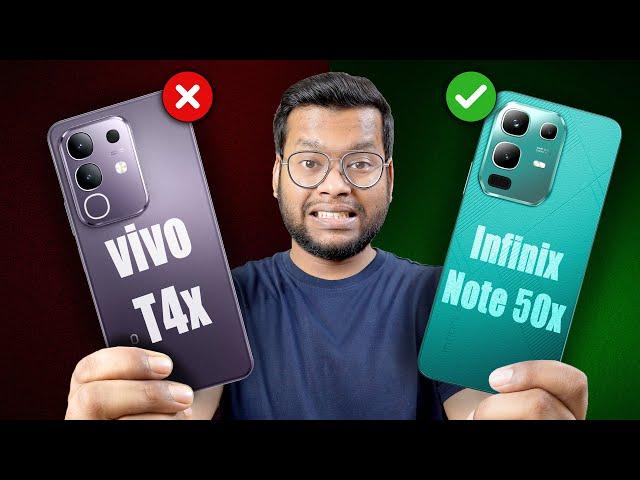 Infinix Note 50x vs vivo T4x Best Smartphone under 15000 | vivo T4x vs Infinix Note 50x Camera, BGMI