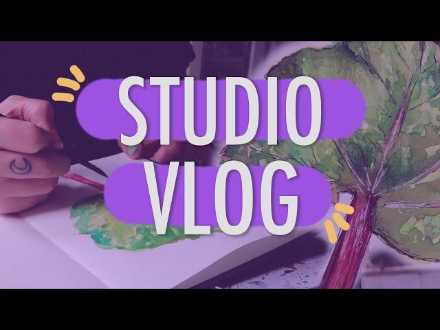  STUDIO VLOG  Painting Rhubarb & New Plans