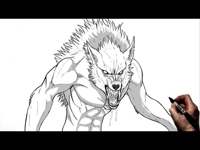 How To Draw A Werewolf | Step By Step