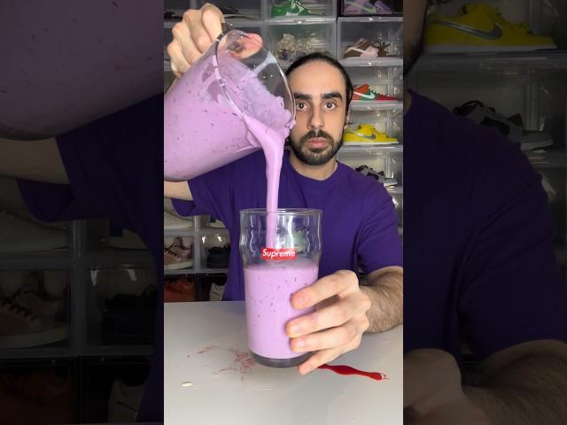 Grimace Shake Hack  #asmr #food #asmrfood #mukbang #funny #mcdonalds #grimace #grimaceshake