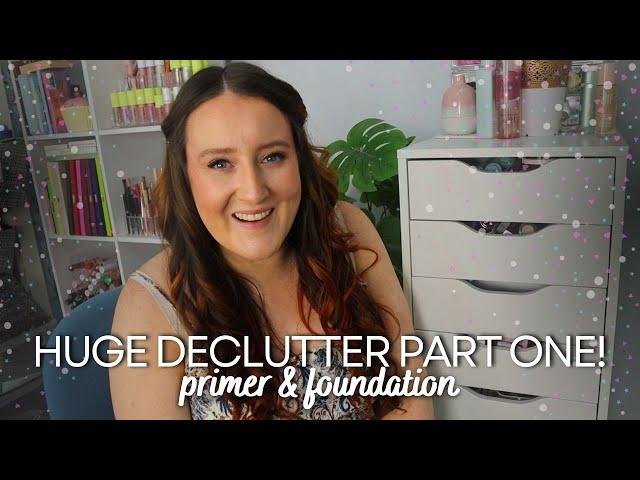 HUGE DECLUTTER PART 1! Primer, Foundation, Setting Spray & Powder AND Brow Products Organise With Me