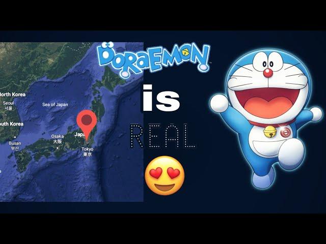 Doraemon is real  !!!! Doraemon found on google earth